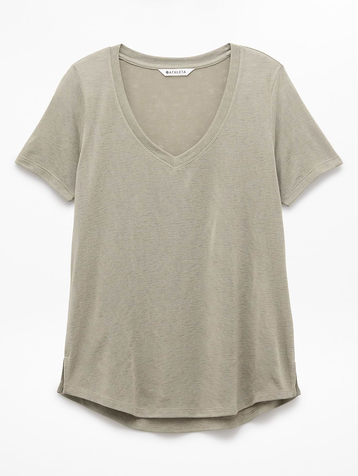 Image number 8 showing, Breezy Scoop V-Neck Tee