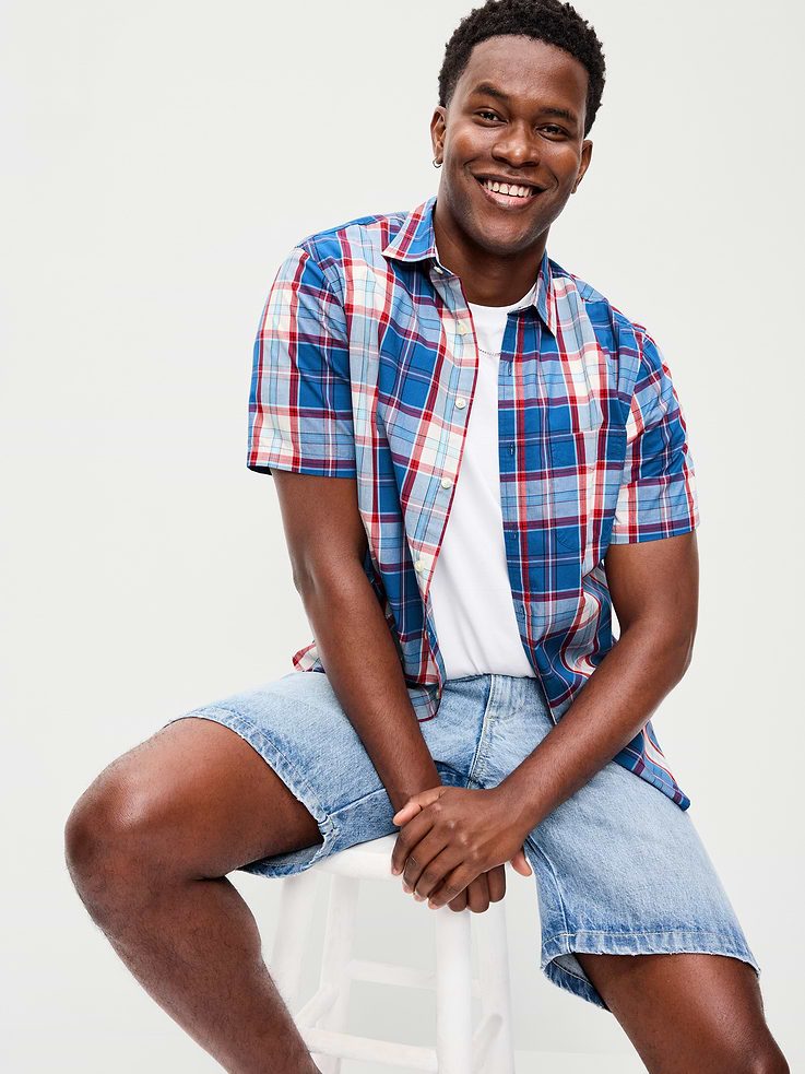 Image 1 of 4, The Everyday Shirt is the button-down that puts in work eight days a week., spread collar, short sleeves, full-button front, patch chest pocket, Product #886448