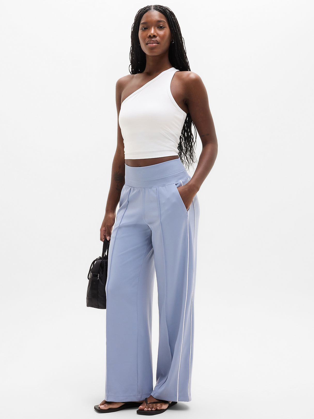 Venice High Rise Track Stripe Wide Leg Pant | Athleta