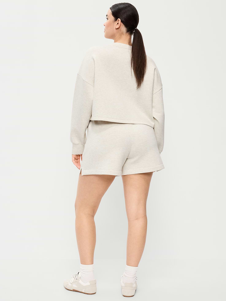 Image number 5 showing, High-Waisted Bounce Fleece Shorts -- 5-inch inseam