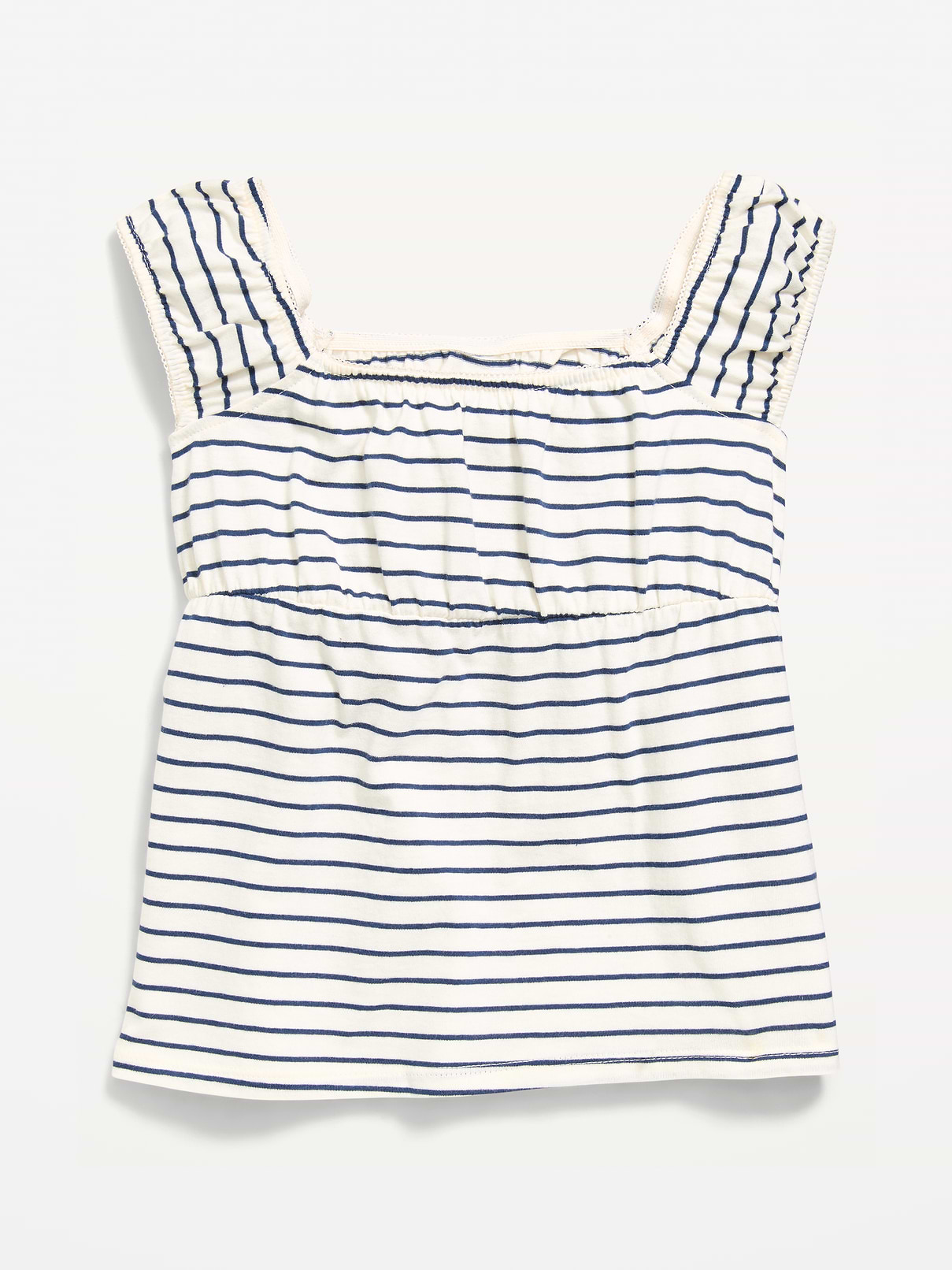 Image number 2 showing, Printed Short-Sleeve Scallop-Trim Top for Girls