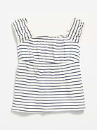 Image number 2 showing, Printed Short-Sleeve Scallop-Trim Top for Girls