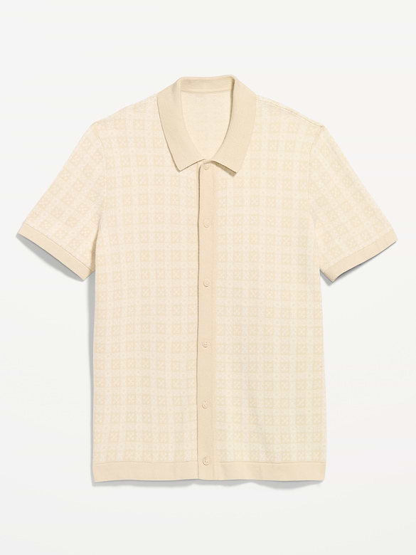 Short-Sleeve Sweater Shirt