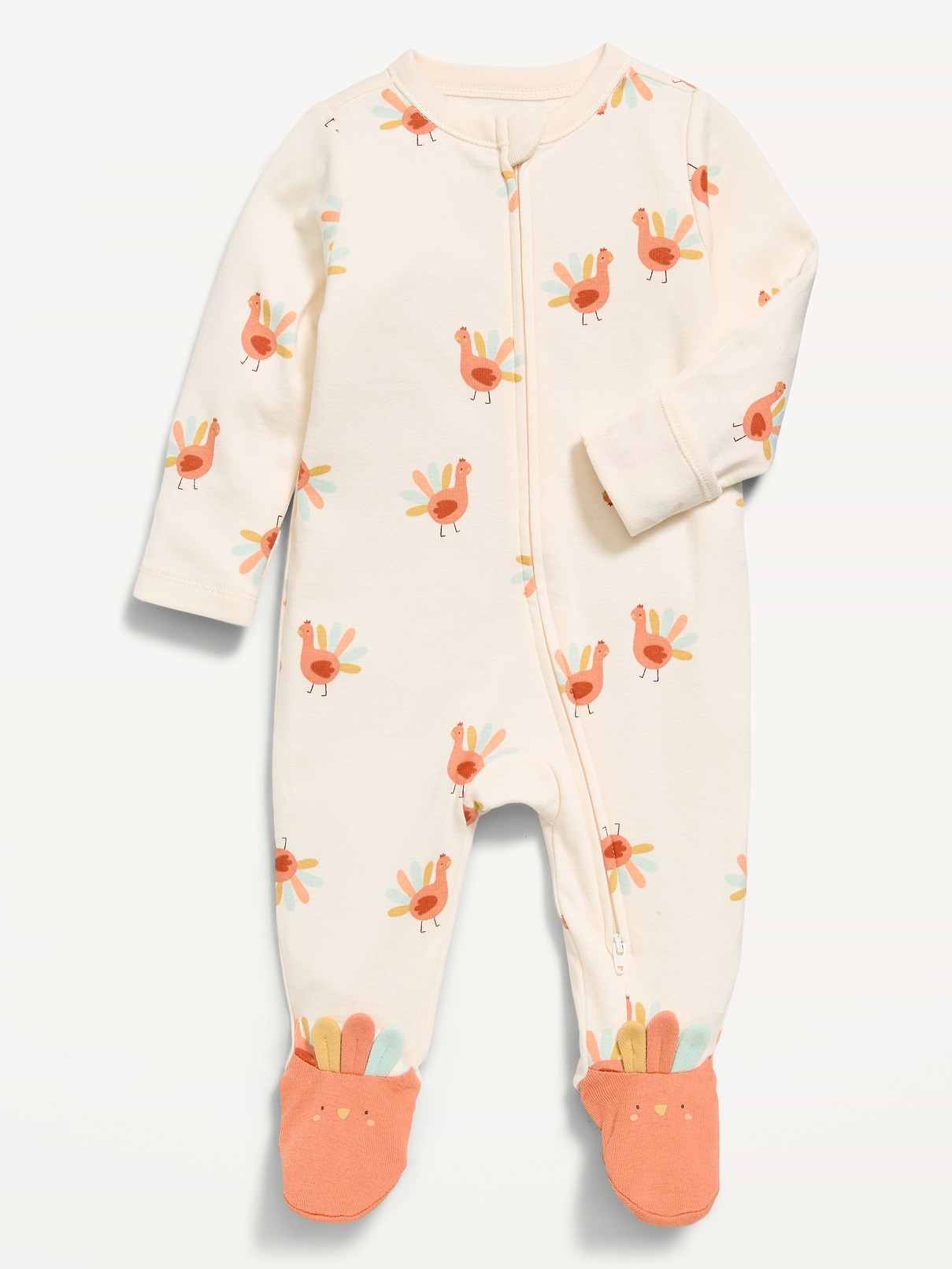 Image number 1 showing, 2-Way-Zip Sleep & Play Footed One-Piece for Baby