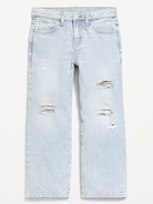 Image number 4 showing, High-Waisted Ripped Baggy Wide-Leg Jeans for Girls