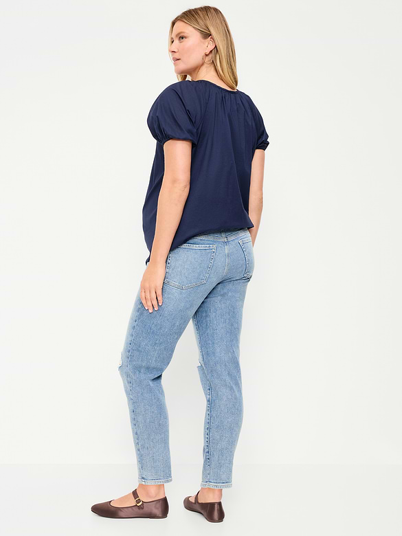 Maternity Full-Panel Straight Ankle Jeans