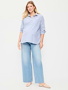 Image number 1 showing, Maternity Full-Panel Wow Baggy Jeans