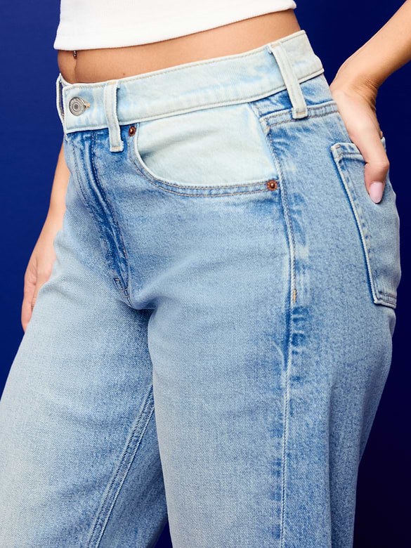 Mid-Rise Twisted-Seam Flare Jeans
