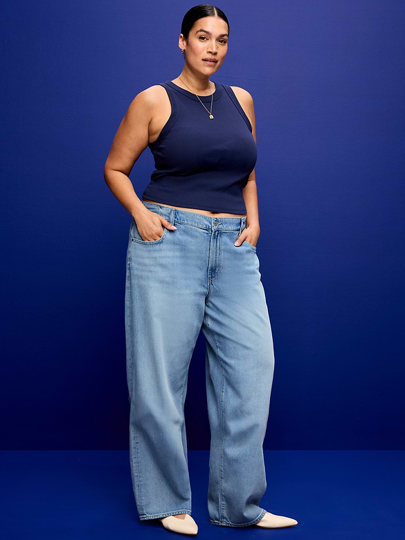 Low-Rise Loose Jeans
