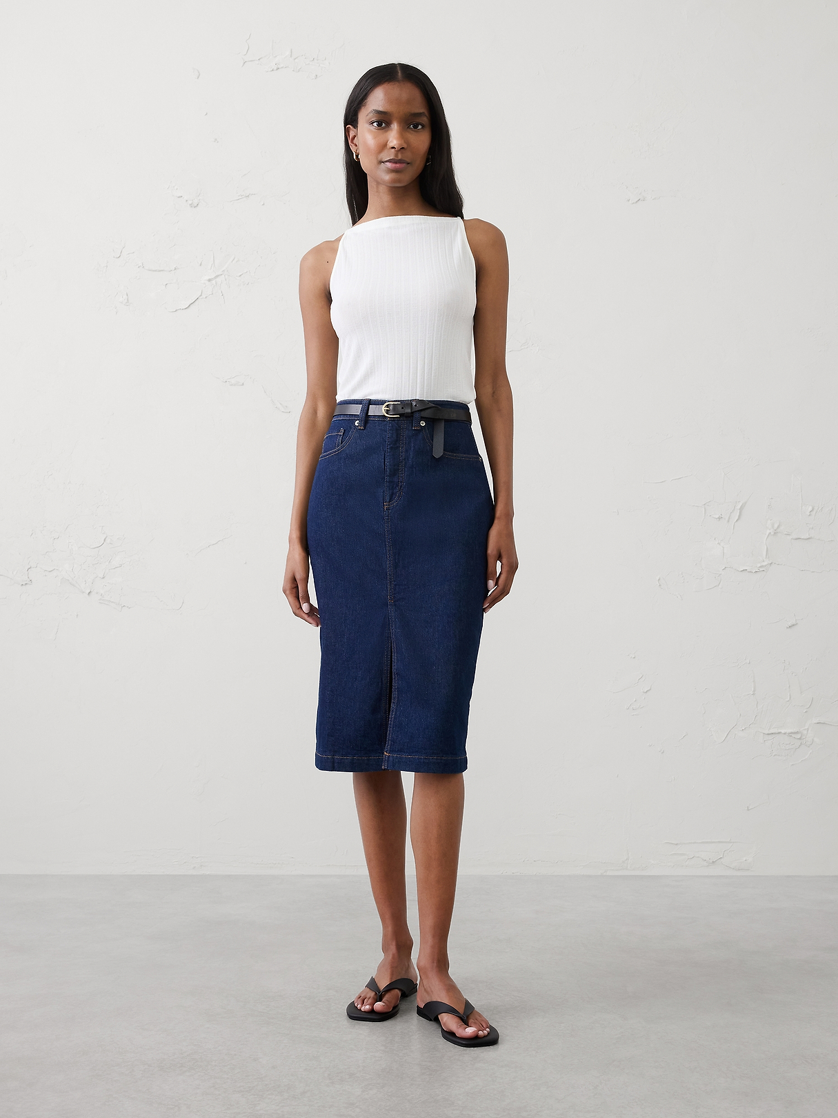 Ribbed High-Neck Top | Banana Republic Factory