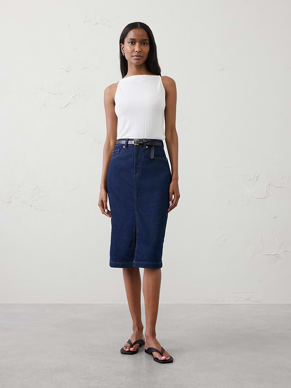 Ribbed High-Neck Top