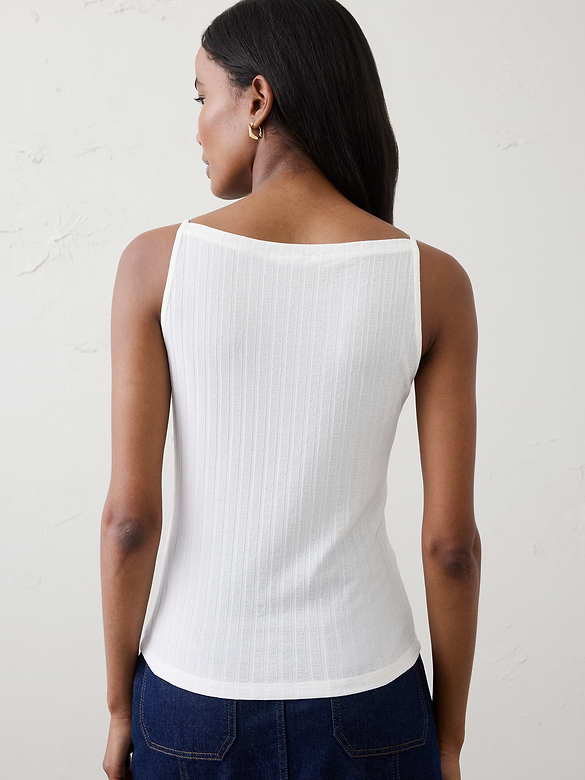 Ribbed High-Neck Top