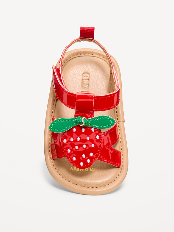 Strawberry Patent Sandals for Baby