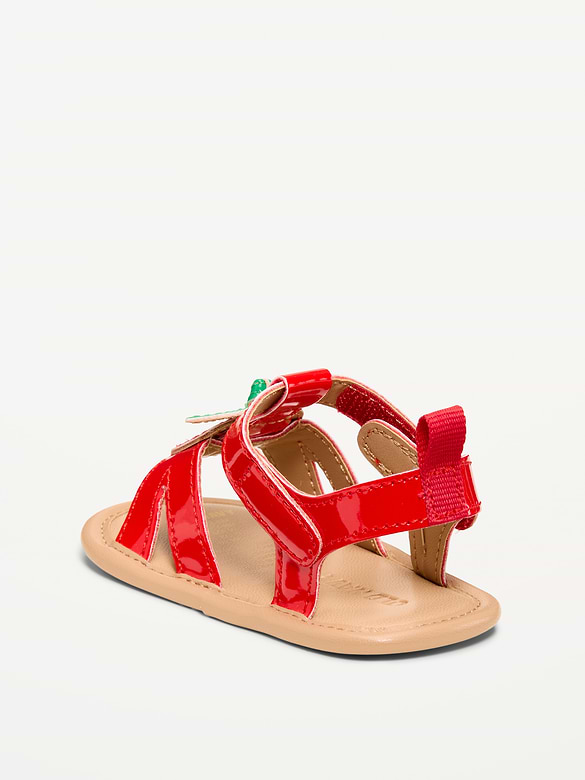 Strawberry Patent Sandals for Baby