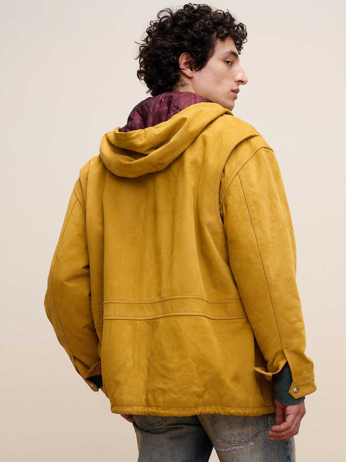 Archive Reissue Fireman's Jacket in Nubuck Leather | Banana Republic
