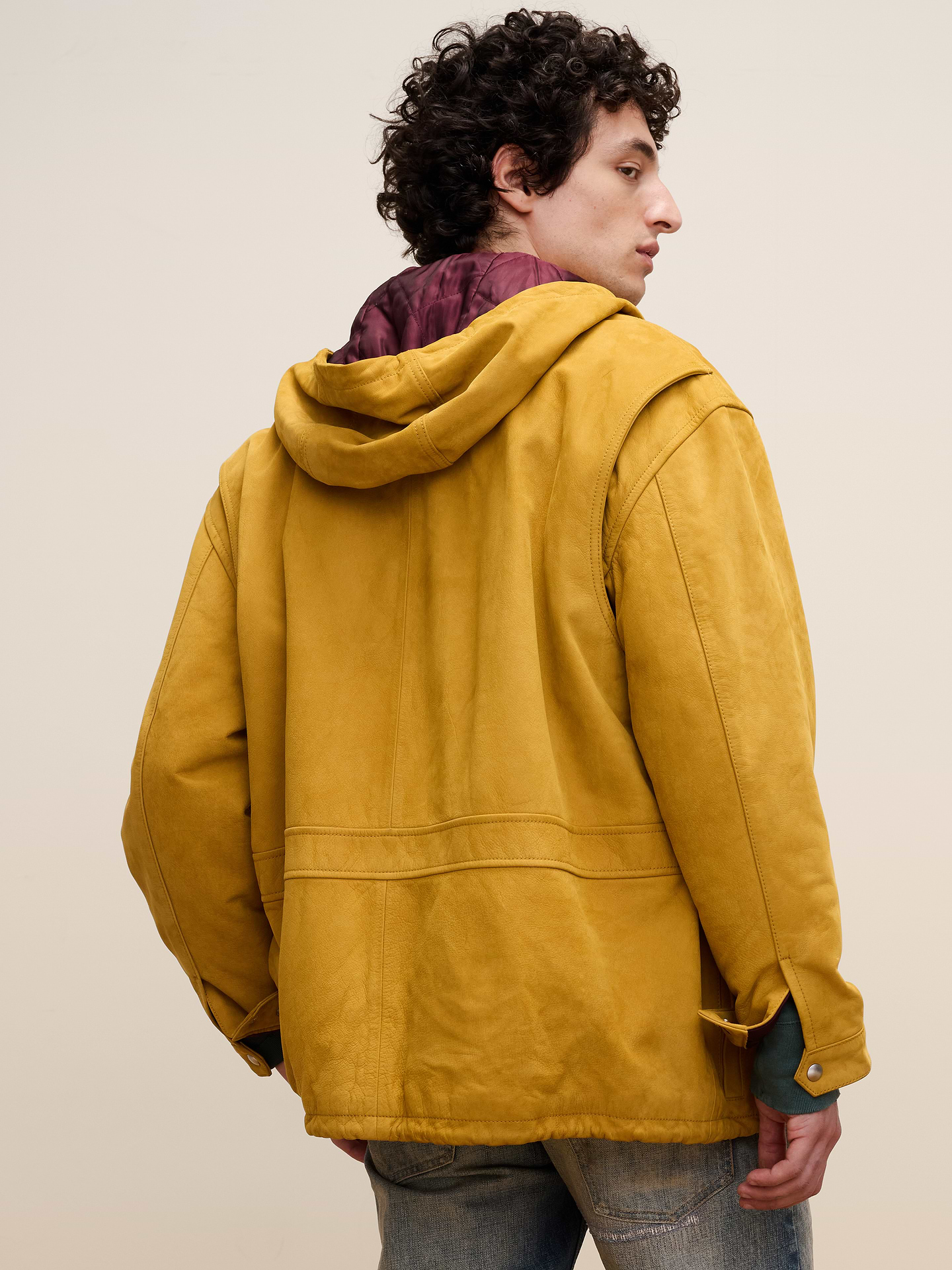 Image number 2 showing, Archive Reissue Fireman's Jacket in Nubuck Leather