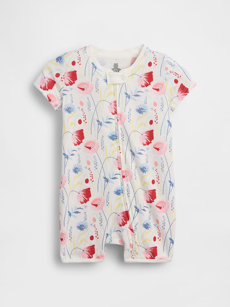 Image number 1 showing, Baby First Favorites Organic Cotton Shorty One-Piece