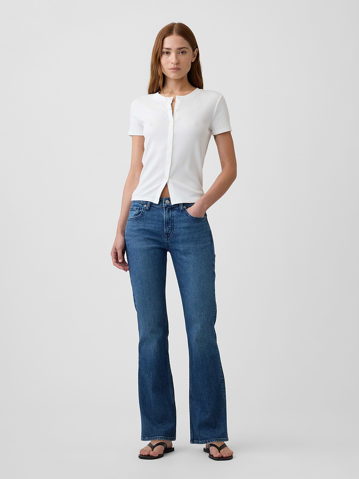 Image number 1 showing, Mid Rise Boot Jeans