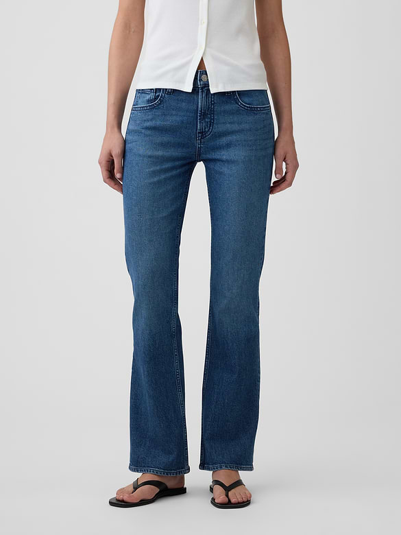 Mid Rise Boot Jeans