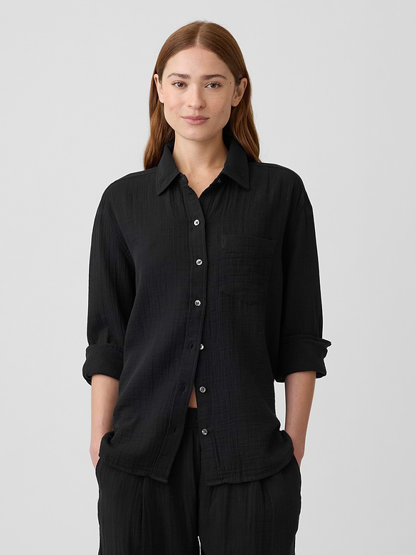 Oversized Shirt in Gauze