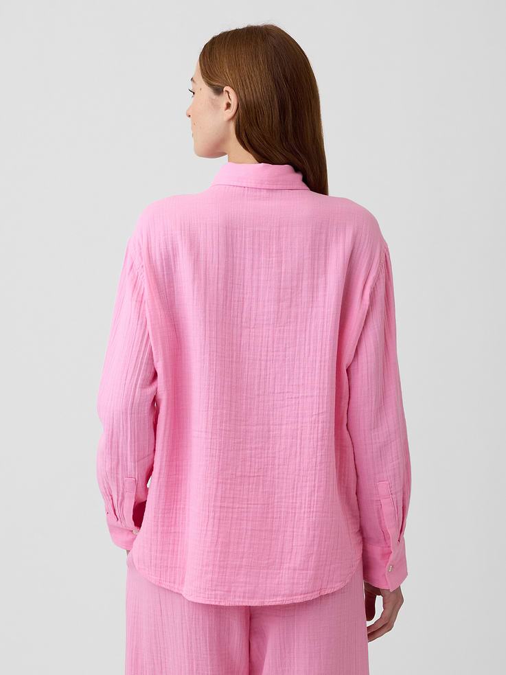 Image 2 of 5, Oversized Shirt in Gauze