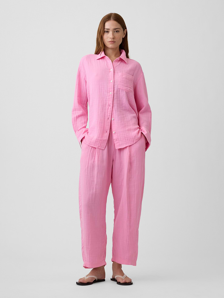 Image 3 of 5, Oversized Shirt in Gauze