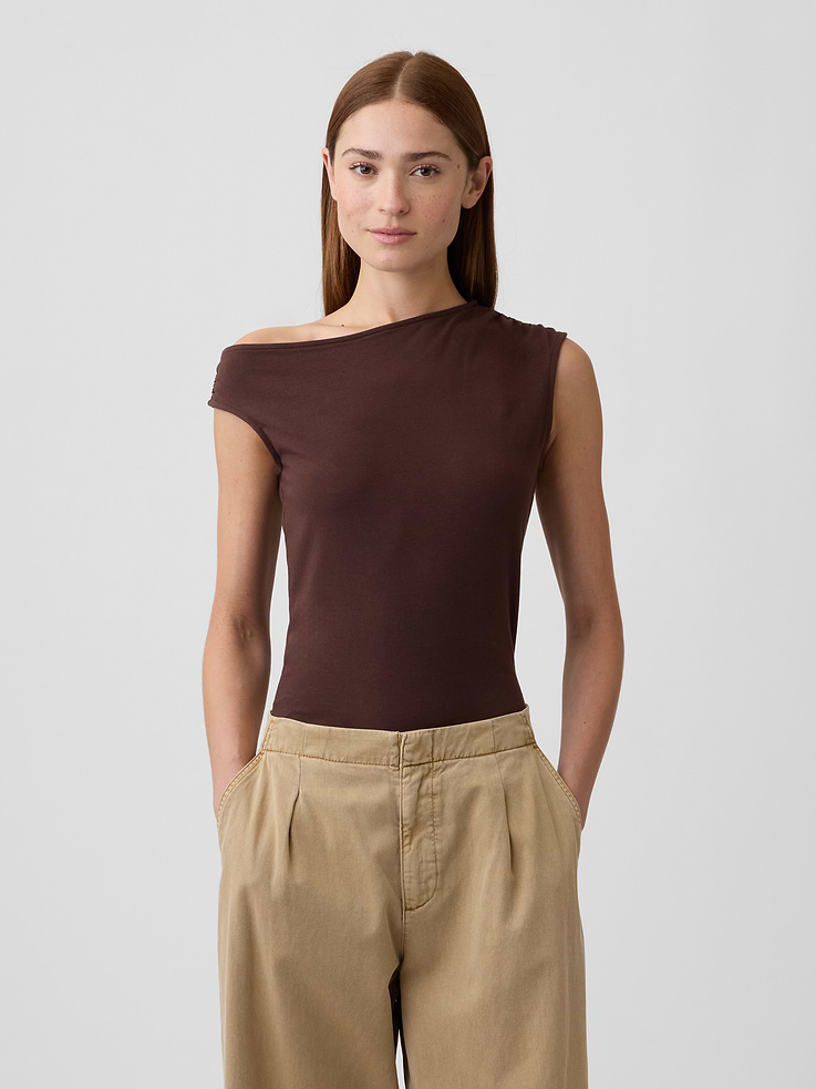 Stretch Jersey Off-Shoulder Top | Gap Factory