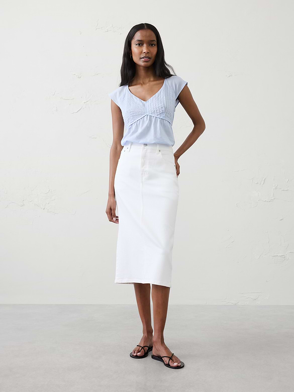 Pintuck Empire Top