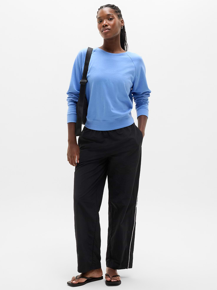 Image number 2 showing, Airy Cotton Terry Crew Sweatshirt