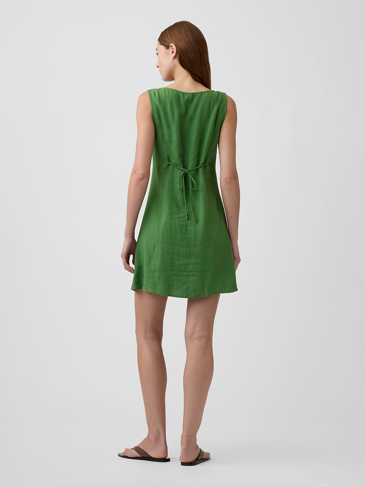 Image number 2 showing, Boatneck Button-Front Mini Dress