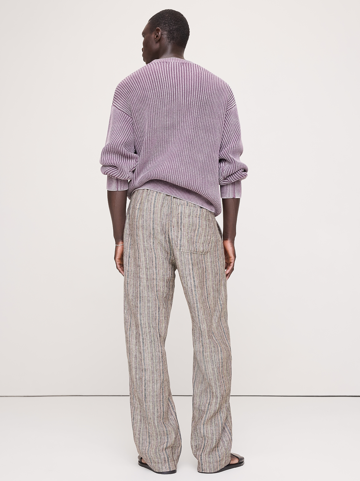 Relaxed Striped Linen Beach Pant | Banana Republic