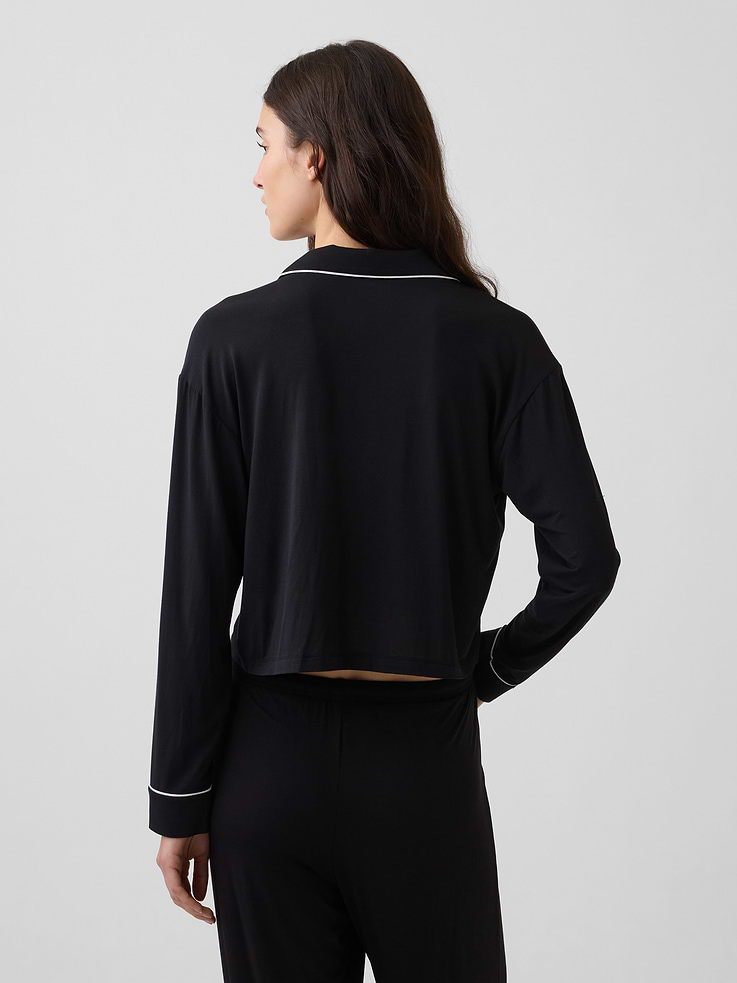 Image number 3 showing, SoftMade Modal Crop PJ Top