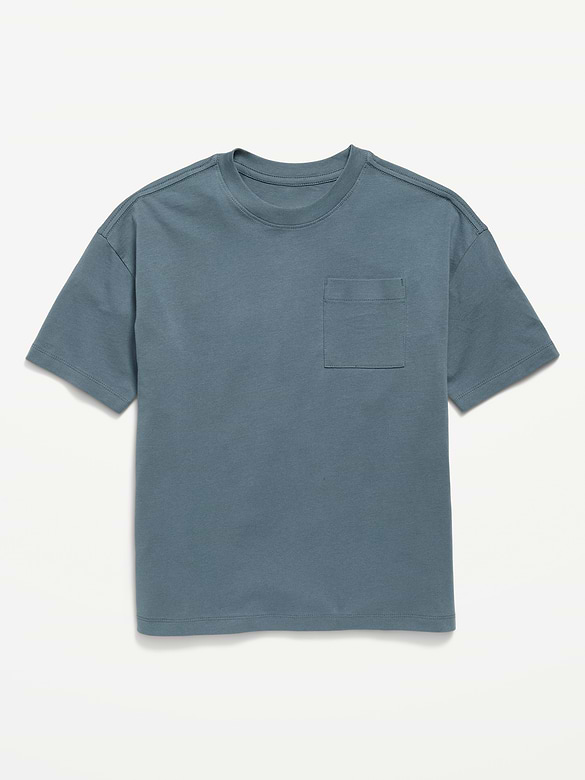 Oversized Short-Sleeve Pocket T-Shirt for Boys