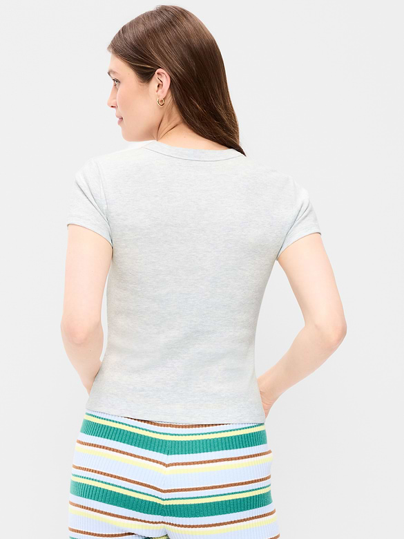 T-shirt moulant à imprimé