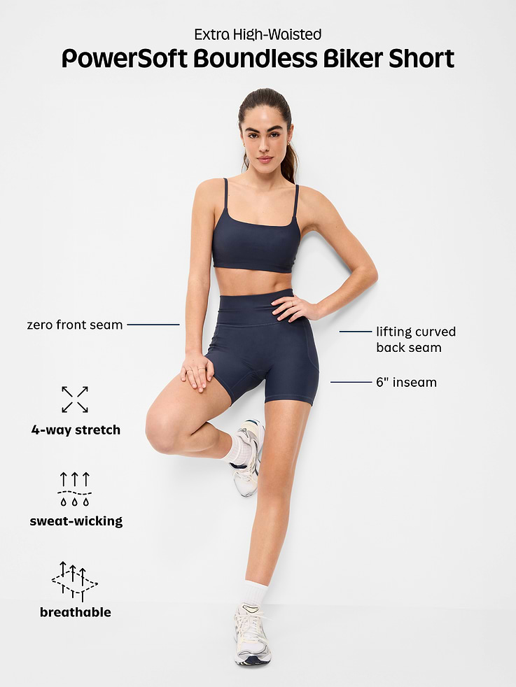 Image number 8 showing, Extra-High Waisted PowerSoft Boundless Pocket Biker Shorts-- 6-inch inseam - No Front Seam