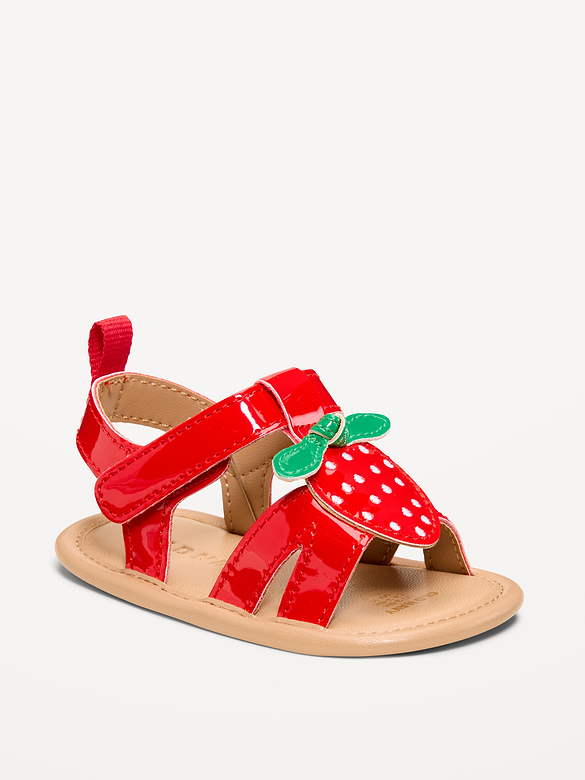 Strawberry Patent Sandals for Baby