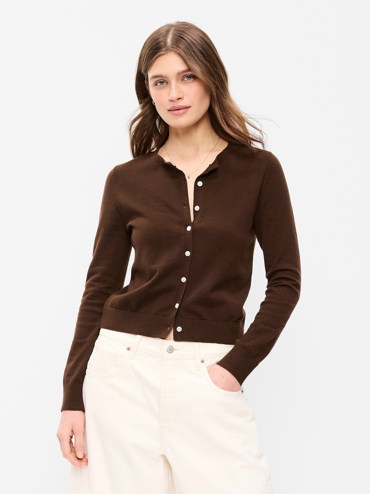 SoSoft Lite Cropped Crew-Neck Cardigan | Old Navy