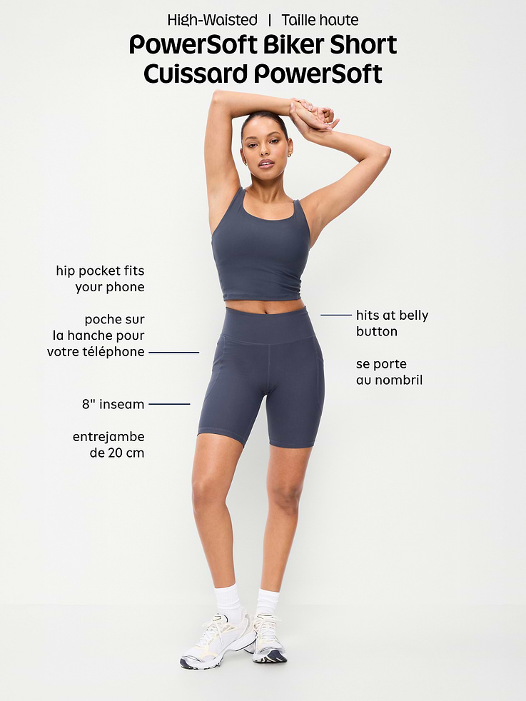 L'image numéro 8 présente Cuissard PowerSoft à taille haute pour Femme, entrejambe de 20 cm