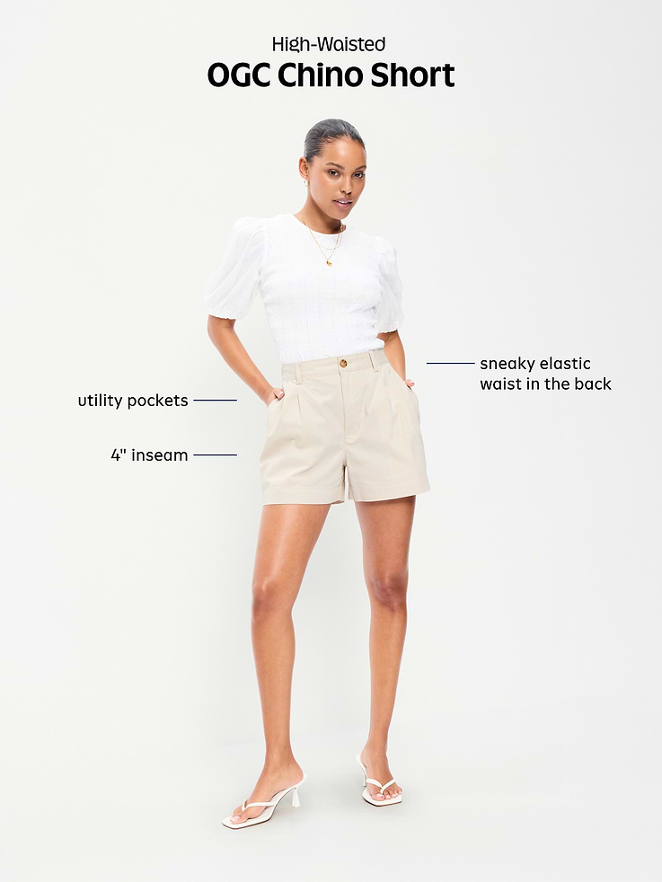 Image number 8 showing, High-Waisted OGC Chino Shorts -- 4-inch inseam