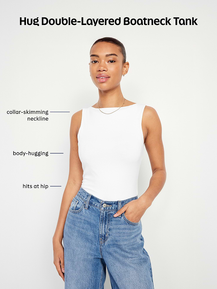 Image number 4 showing, Hug Double-Layer Boat-Neck Top