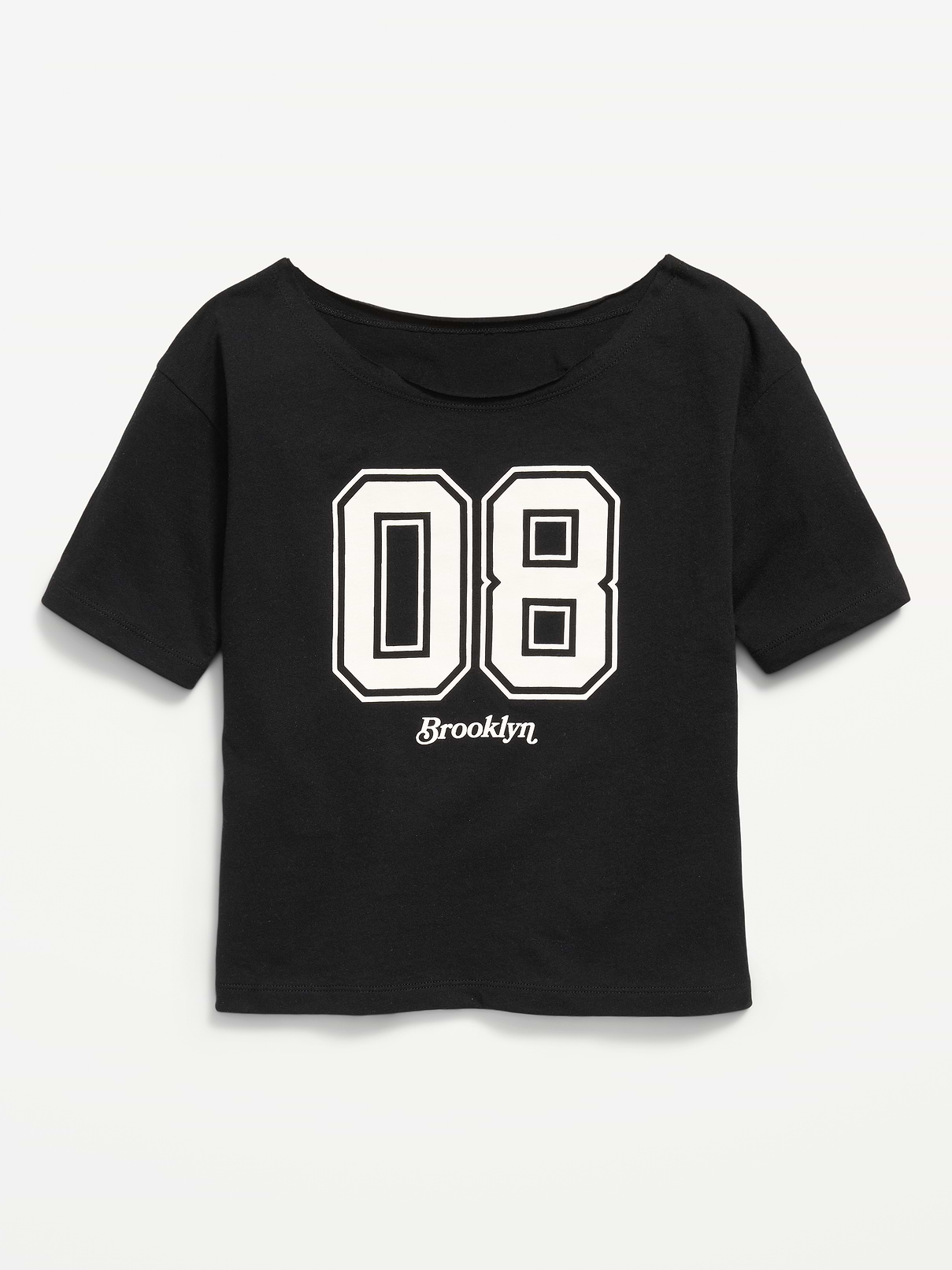 Image number 1 showing, Off-Shoulder Graphic T-Shirt for Girls