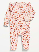 Image number 1 showing, Ruffle-Trim 2-Way-Zip Sleep & Play Footed One-Piece for Baby