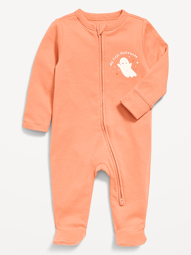 Image number 1 showing, 2-Way-Zip Sleep & Play Footed One-Piece for Baby