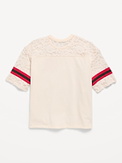 Image 2 of 2, Oversized Lace Football-Style T-Shirt for Girls