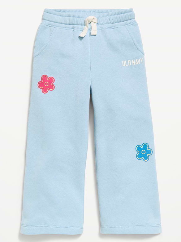 Logo Graphic Wide-Leg Sweatpants for Toddler Girls