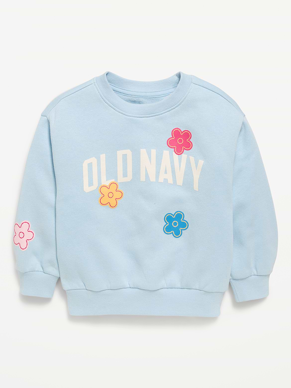 Chandail en coton ouaté à logo imprimé pour toute-petite