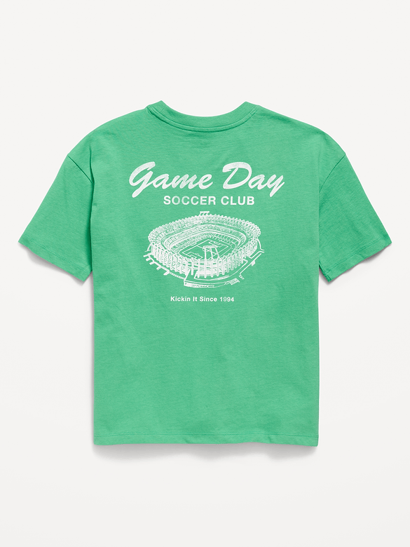 Oversized Short-Sleeve Graphic T-Shirt for Boys