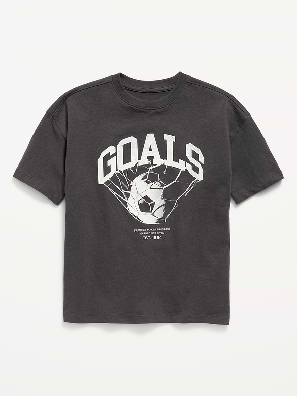 Oversized Short-Sleeve Graphic T-Shirt for Boys