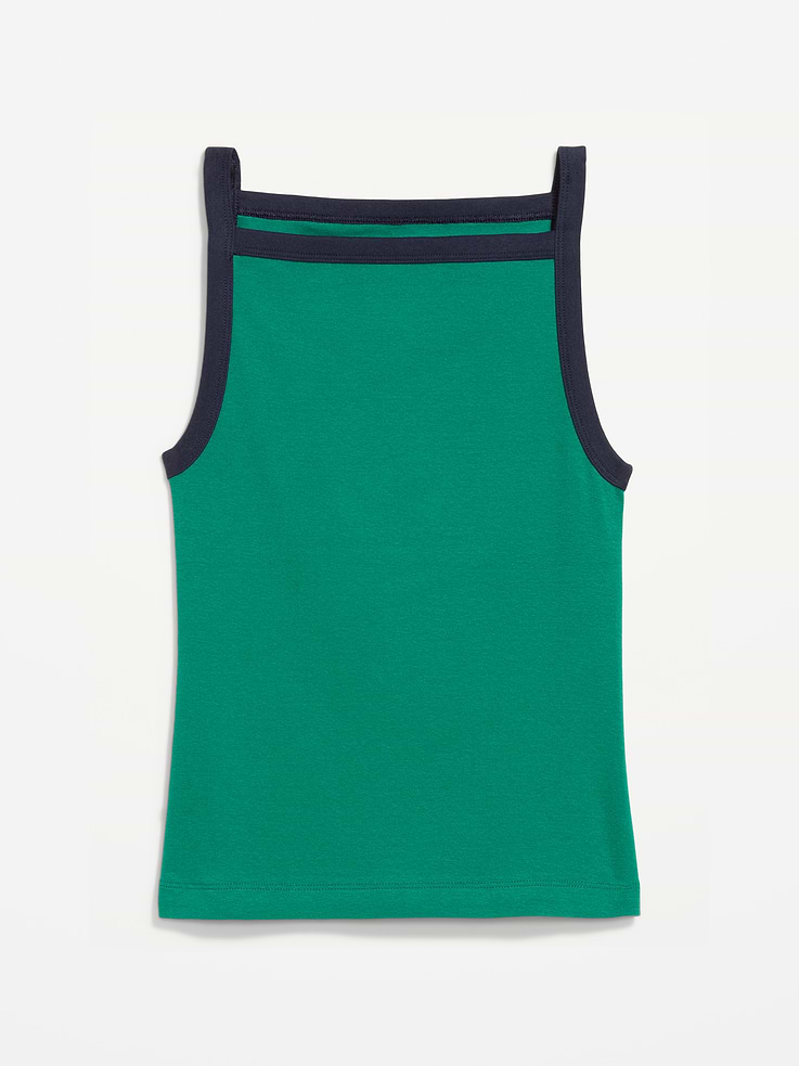 L'image numéro 3 présente Camisole ajustée à encolure tablier