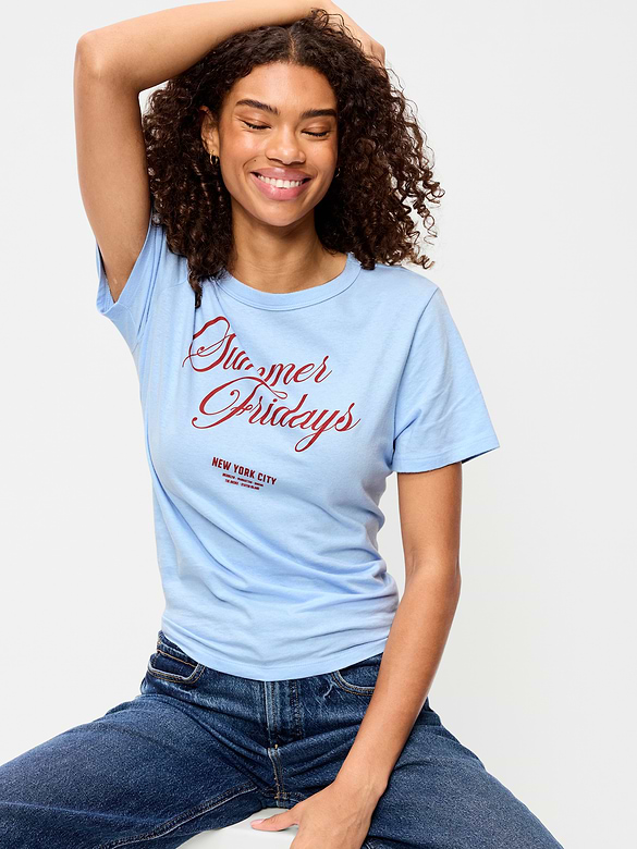 EveryWear Crew-Neck Graphic T-Shirt
